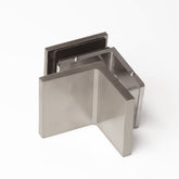 Forge Frameless Shower Screen Bracket Glass to Wall 90 Degrees Adjustable - Brushed Nickel